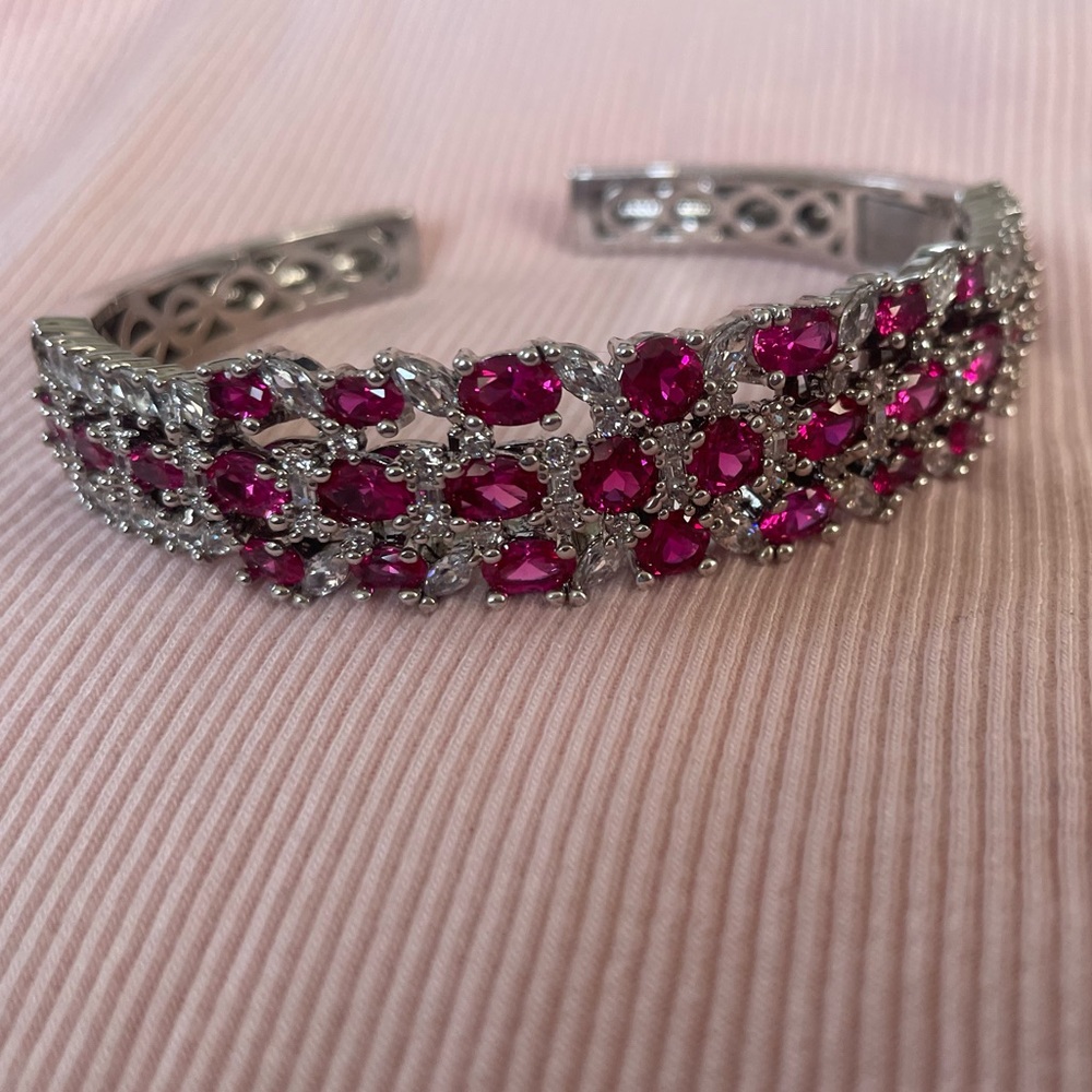 Silver Ruby Bangle - image 2